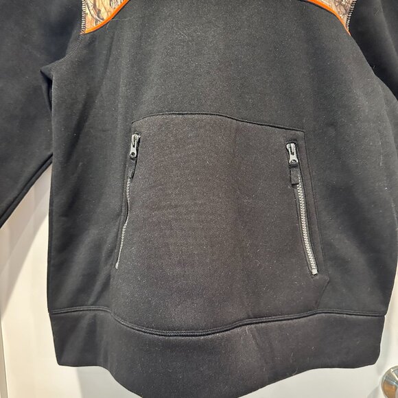 New Realtree Black w/Camo 1/4 Zip Pullover Fleece Hoodie Size M (NWOT) - Picture 6 of 12